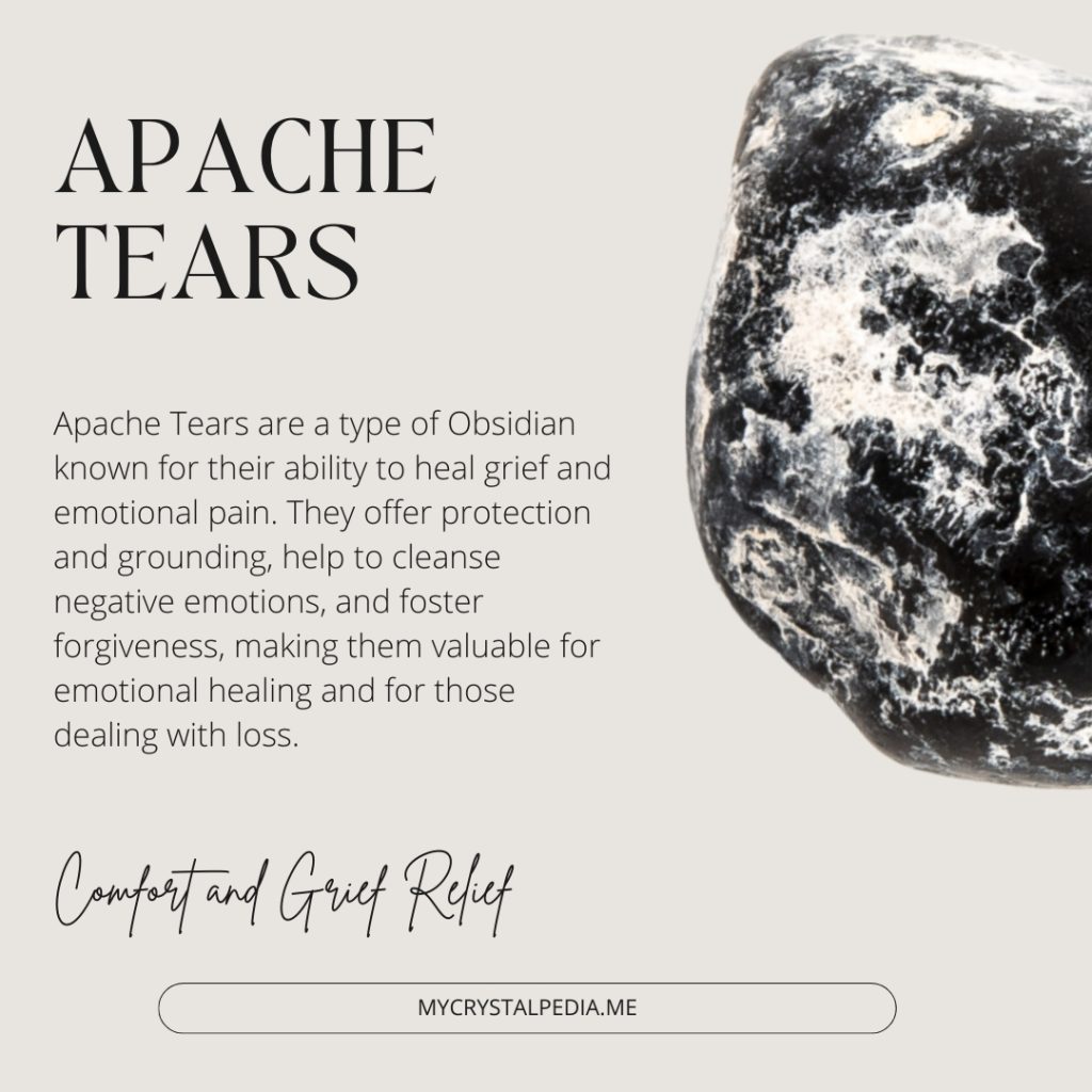 APACHE TEARS Crystal Information Card