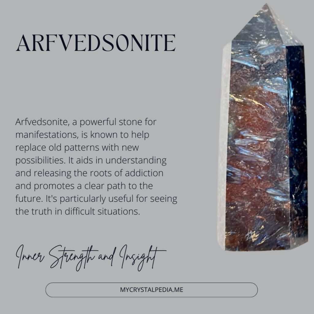 Arfvedsonite Crystal Meaning Card , Arfvedsonite Crystal Infomation Card