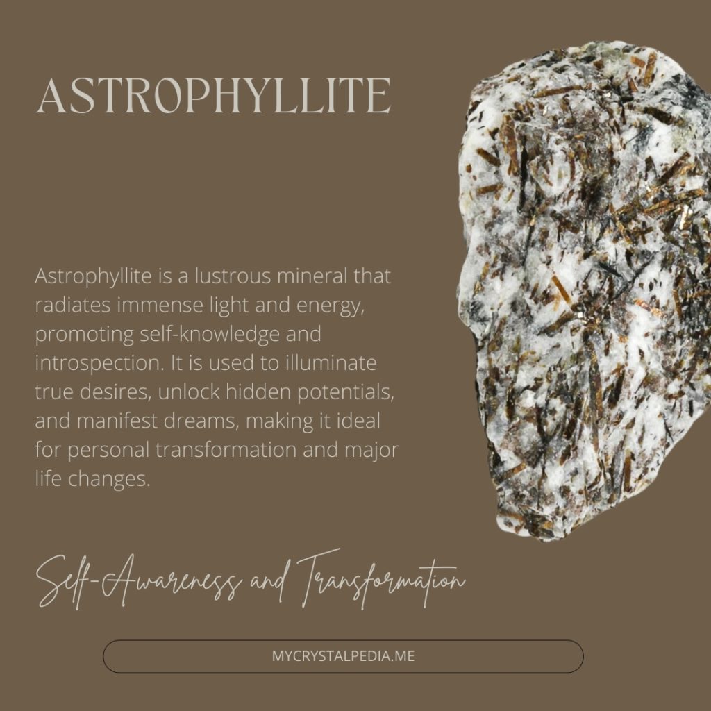 Astrophyllite Crystal Meaning Card