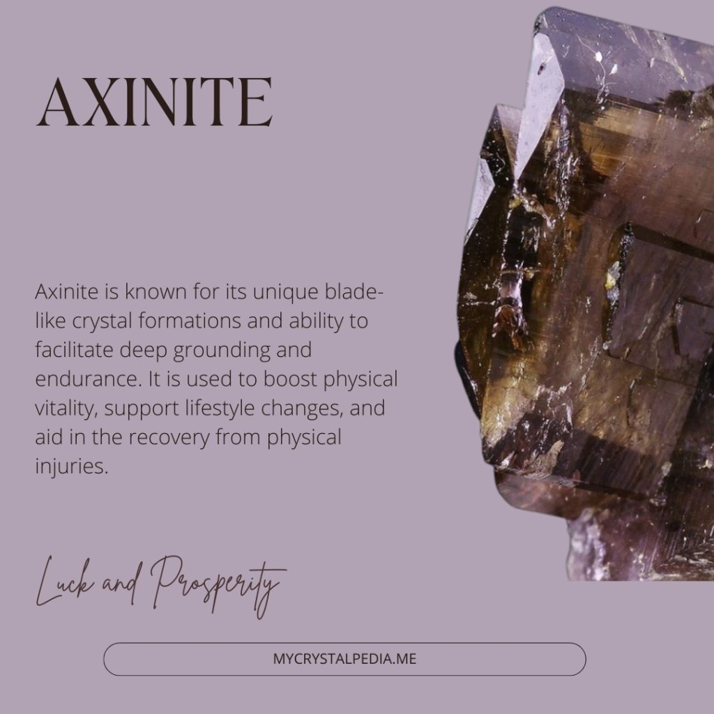 Axinite Meaning Card , 
