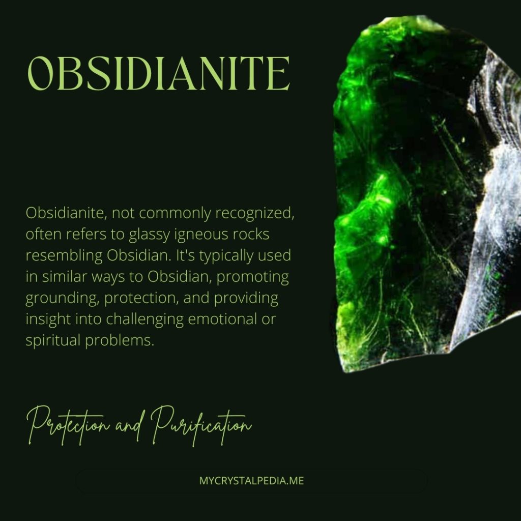  Obsidianite Meaning Card