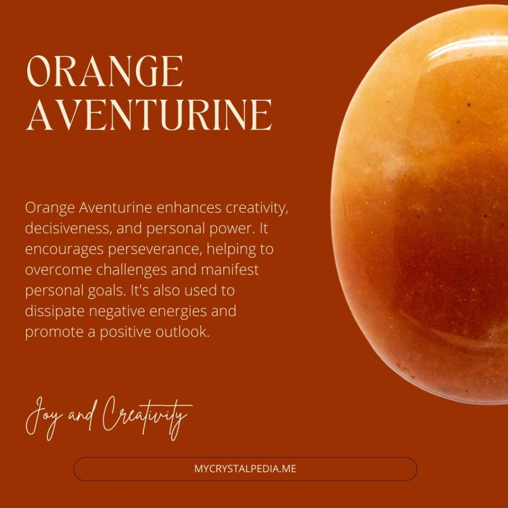 a close up of a stone Orange Aventurine Meaning Cards