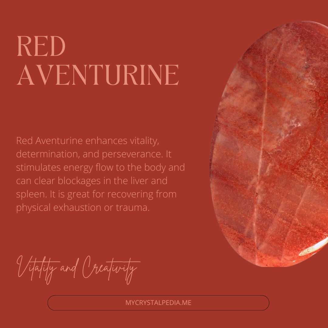 a red oval shaped stone Red Aventurine 