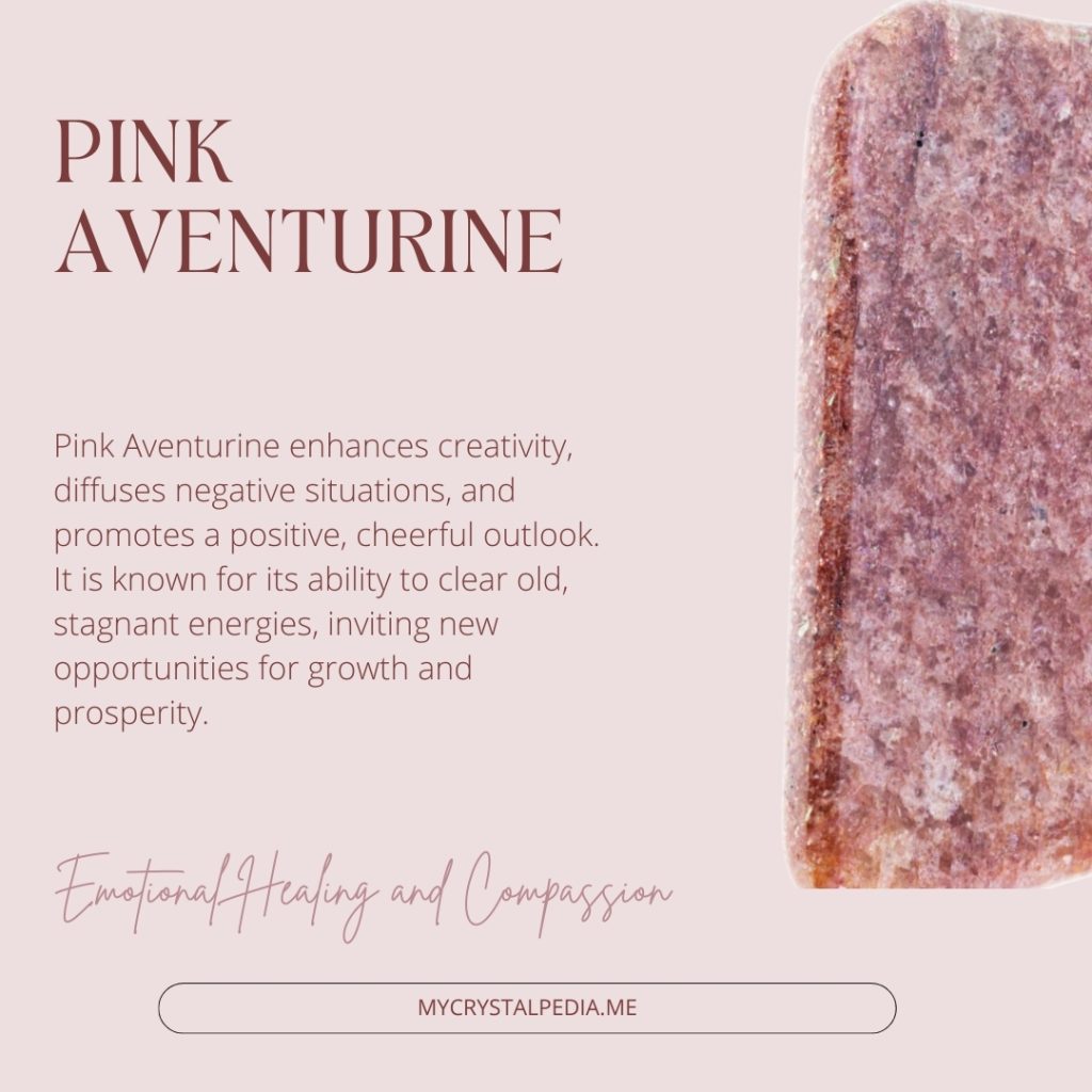 Pink-Aventurine Acceptance, Compassion, love, Self